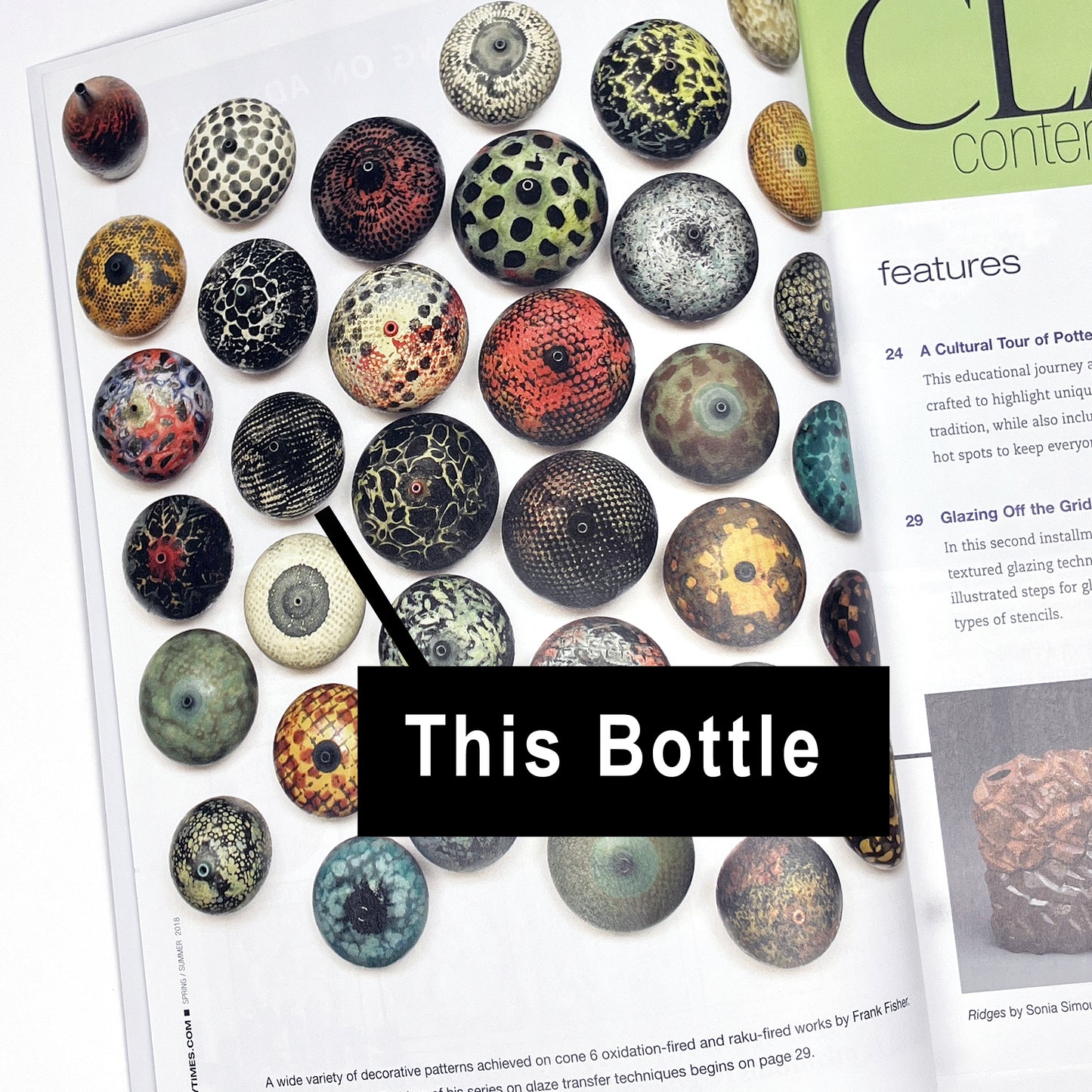 RAKU | Glaze Pattern Bottle - Published Artwork!