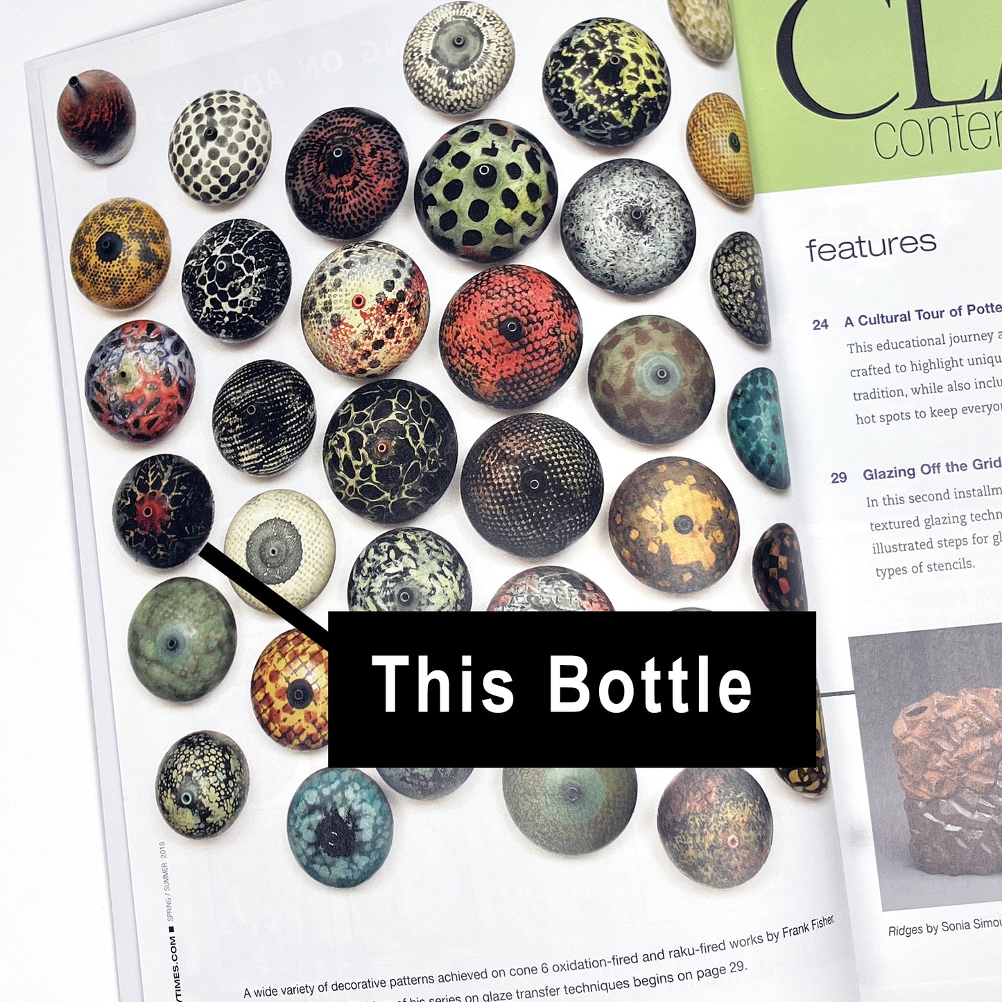 RAKU | Glaze Pattern Bottle - Published Artwork!